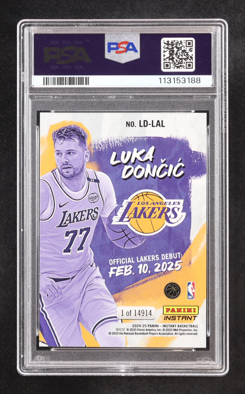 Luka Doncic 2024-25 Panini Instant #LDLAL (PSA 10) at PristineAuction.com Luka Doncic 2024-25 Panini Instant #LDLAL (PSA 10) at PristineAuction.com