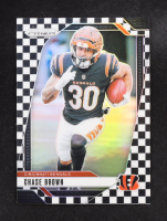 Chase Brown 2024 Panini Prizm Prizms Black and White Checker #60 at PristineAuction.com