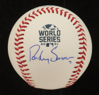 Dansby Swanson Signed Official 2021 World Series Logo Baseball (Beckett) at PristineAuction.com