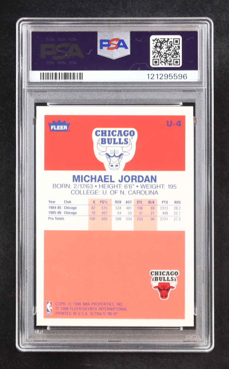 Michael Jordan 1996-97 Ultra Decade of Excellence #U4 (PSA 9) at PristineAuction.com Michael Jordan 1996-97 Ultra Decade of Excellence #U4 (PSA 9) at PristineAuction.com