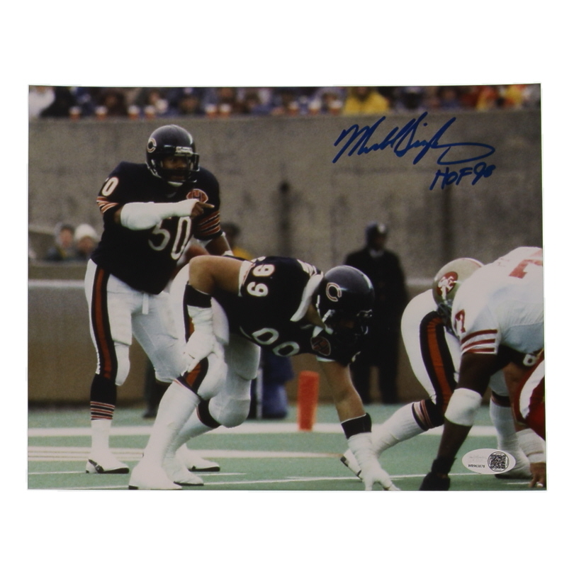 Mike Singletary Signed Bears 8x10 Photo Inscribed "HOF 98" (JSA) at PristineAuction.com Mike Singletary Signed Bears 8x10 Photo Inscribed "HOF 98" (JSA) at PristineAuction.com