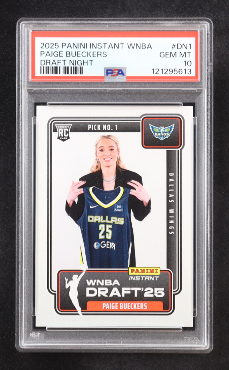 Paige Bueckers 2025 Panini Instant WNBA Draft Night #DN1 RC (PSA 10) at PristineAuction.com Paige Bueckers 2025 Panini Instant WNBA Draft Night #DN1 RC (PSA 10) at PristineAuction.com
