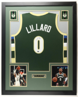 Damian Lillard Signed Custom Framed Jersey Display (Beckett) at PristineAuction.com
