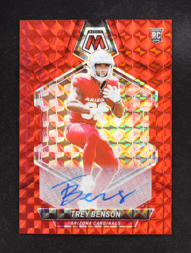 Trey Benson 2024 Panini Mosaic Rookie Autographs Mosaic Red #360 #152/199 RC