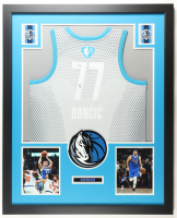Luka Doncic Signed Custom Framed Jersey Display (PSA) at PristineAuction.com