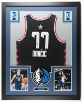 Luka Doncic Signed Custom Framed Jersey Display (Becket) at PristineAuction.com