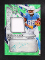 Brenden Rice 2024 Panini Spectra Aspiring Patch Autographs Neon Green #19 #14/35 RC at PristineAuction.com