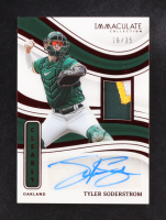 Tyler Soderstrom 2023 Immaculate Collection Clearly Immaculate Material Signatures Red #23 #16/35 RC at PristineAuction.com