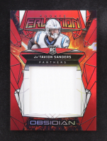 Ja'Tavion Sanders 2024 Panini Obsidian Rookie Eruption Materials Red #19 #54/75 RC at PristineAuction.com