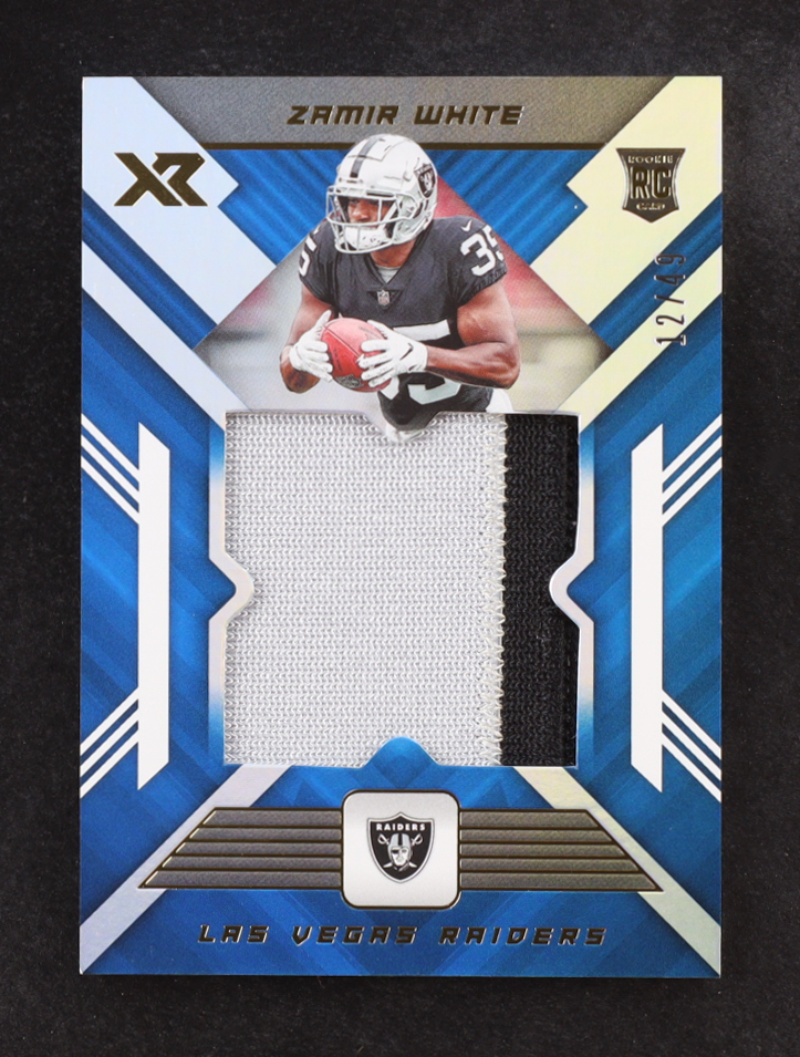 Zamir White 2022 Panini XR Rookie XL Materials Blue #34 #12/49 RC at PristineAuction.com Zamir White 2022 Panini XR Rookie XL Materials Blue #34 #12/49 RC at PristineAuction.com