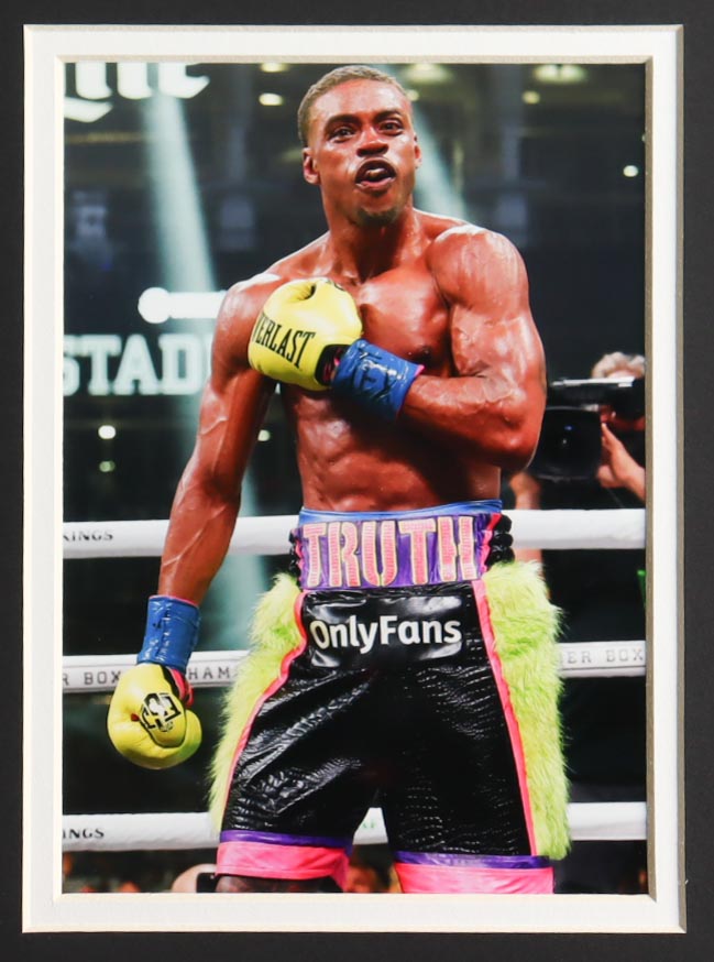 Errol Spence Jr. Signed Custom Framed Boxing Trunks Display (Beckett) at PristineAuction.com Errol Spence Jr. Signed Custom Framed Boxing Trunks Display (Beckett) at PristineAuction.com