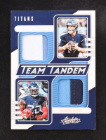 Ryan Tannehill / Derrick Henry 2023 Absolute Team Tandem Materials Holo Silver #21 #49/49 at PristineAuction.com