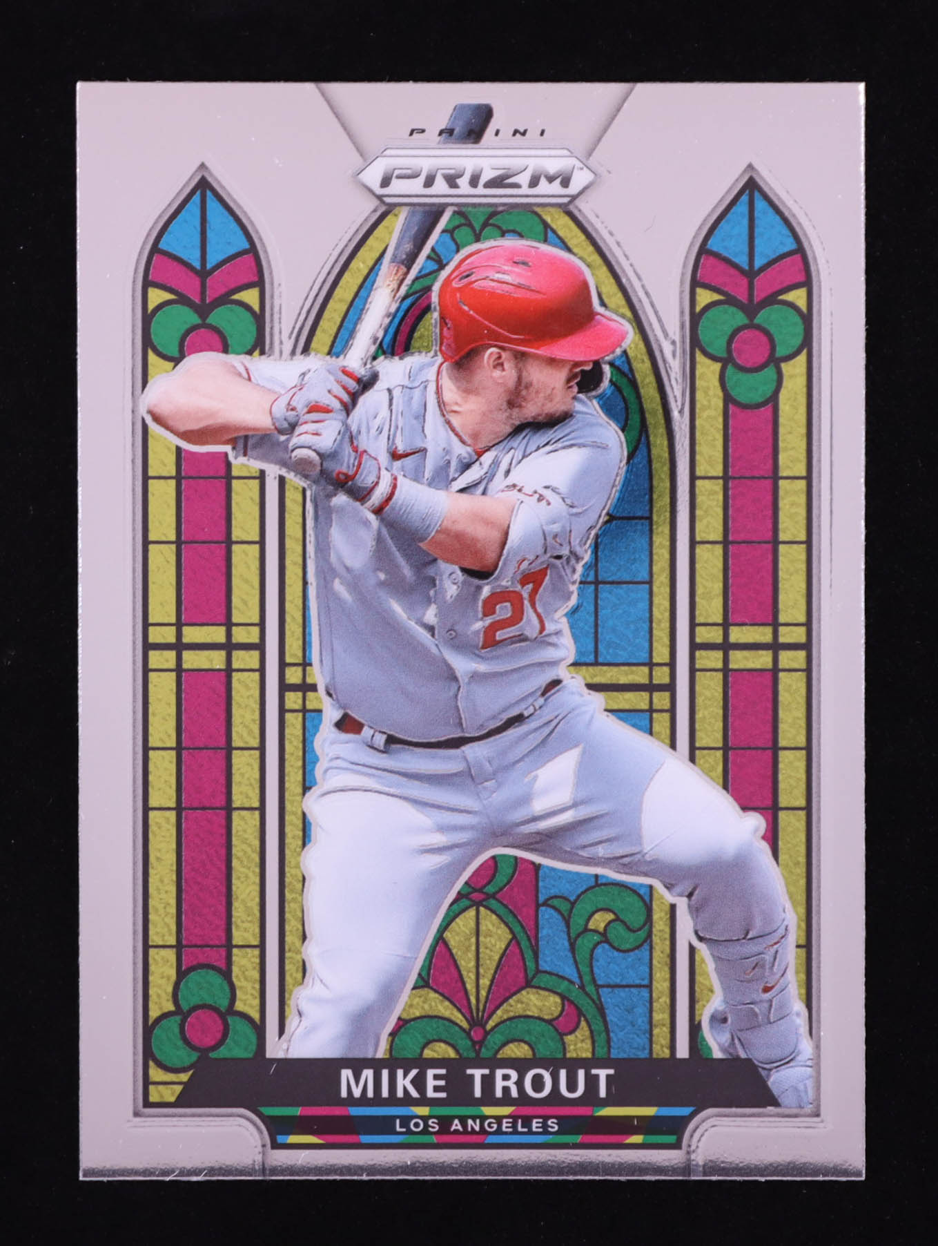 Mike Trout 2021 Panini Prizm Stained Glass #SG-1 at PristineAuction.com Mike Trout 2021 Panini Prizm Stained Glass #SG-1 at PristineAuction.com