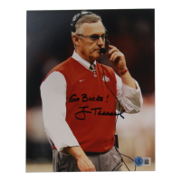 Jim Tressel Signed Ohio State Buckeyes 8x10 Photo Inscribed "Go Bucks!" (Beckett) at PristineAuction.com