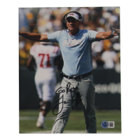 Lane Kiffin Signed Ole Miss Rebels 8x10 Photo Inscribed "Go Rebs!" (Beckett) at PristineAuction.com