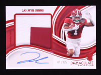 Jahmyr Gibbs 2023 Panini Immaculate Collection Collegiate Premium Rookie Patch Auto #PPRA-JAG RC #41/65 at PristineAuction.com