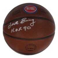 Dave Bing Signed Pistons Logo Basketball Inscribed "H.O.F. 90" (Schwartz) at PristineAuction.com