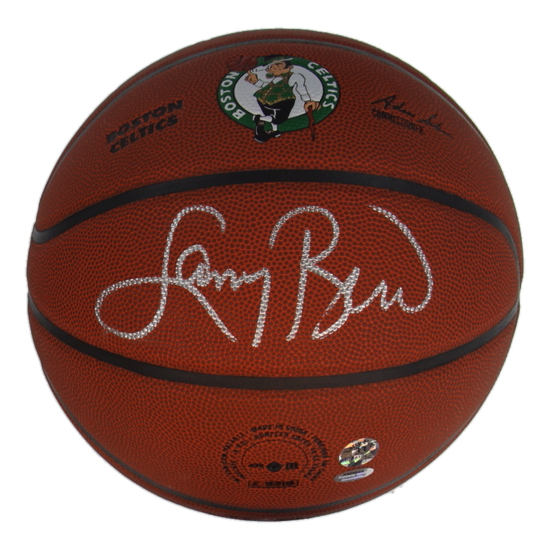 Larry Bird Signed Celtics Logo NBA Basketball (Schwartz & Bird) at PristineAuction.com Larry Bird Signed Celtics Logo NBA Basketball (Schwartz & Bird) at PristineAuction.com