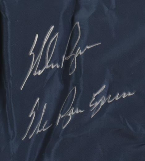 Nolan Ryan Signed Custom Framed Warm-Up Jacket Display Inscribed "The Ryan Express" with (2) Astros Pins (PSA) at PristineAuction.com Nolan Ryan Signed Custom Framed Warm-Up Jacket Display Inscribed "The Ryan Express" with (2) Astros Pins (PSA) at PristineAuction.com