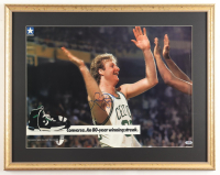 Larry Bird Signed Celtics Custom Framed 1988 Vintage Converse In-Store Poster (PSA) at PristineAuction.com
