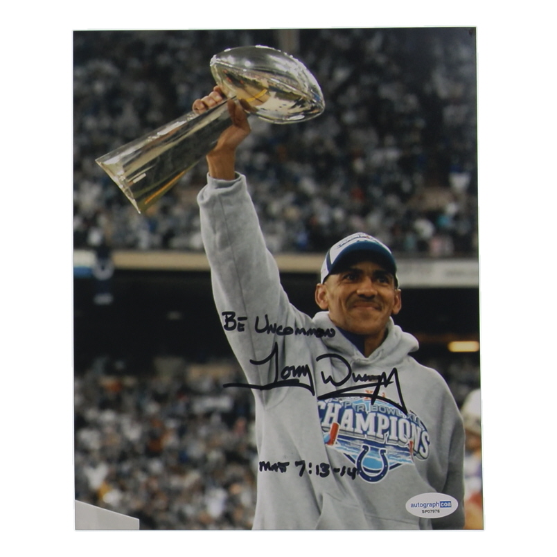 Tony Dungy Signed Colts 8x10 Photo Inscribed "Be Uncommon" (ACOA) at PristineAuction.com Tony Dungy Signed Colts 8x10 Photo Inscribed "Be Uncommon" (ACOA) at PristineAuction.com