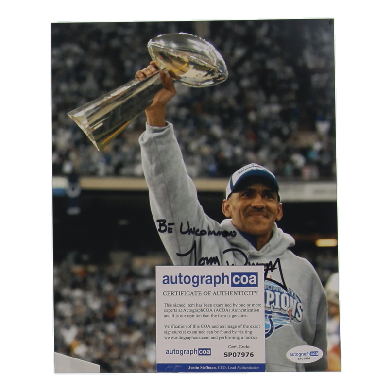 Tony Dungy Signed Colts 8x10 Photo Inscribed "Be Uncommon" (ACOA) at PristineAuction.com Tony Dungy Signed Colts 8x10 Photo Inscribed "Be Uncommon" (ACOA) at PristineAuction.com