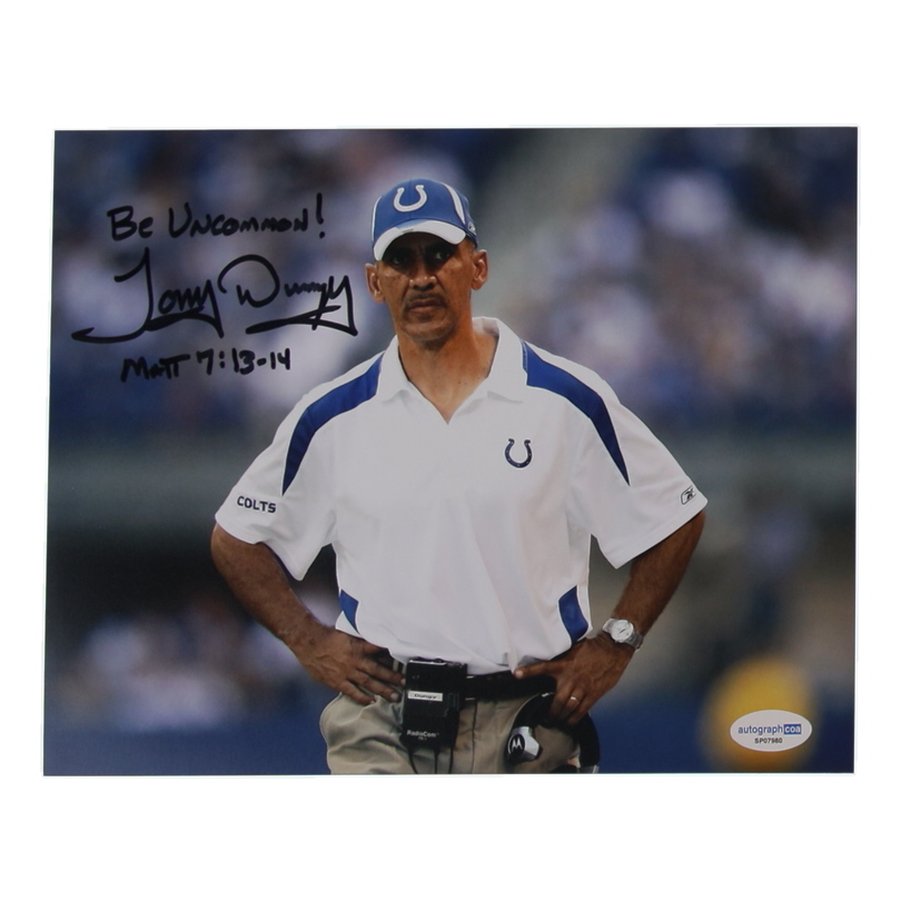 Tony Dungy Signed Colts 8x10 Photo Inscribed "Be Uncommon!" (ACOA) at PristineAuction.com Tony Dungy Signed Colts 8x10 Photo Inscribed "Be Uncommon!" (ACOA) at PristineAuction.com