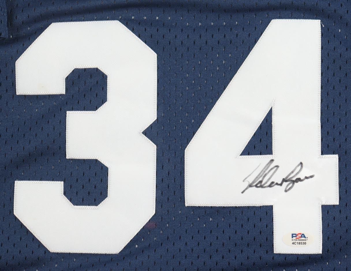 Nolan Ryan Signed Custom Framed Jersey Display with Hall of Fame Pin (PSA) at PristineAuction.com Nolan Ryan Signed Custom Framed Jersey Display with Hall of Fame Pin (PSA) at PristineAuction.com