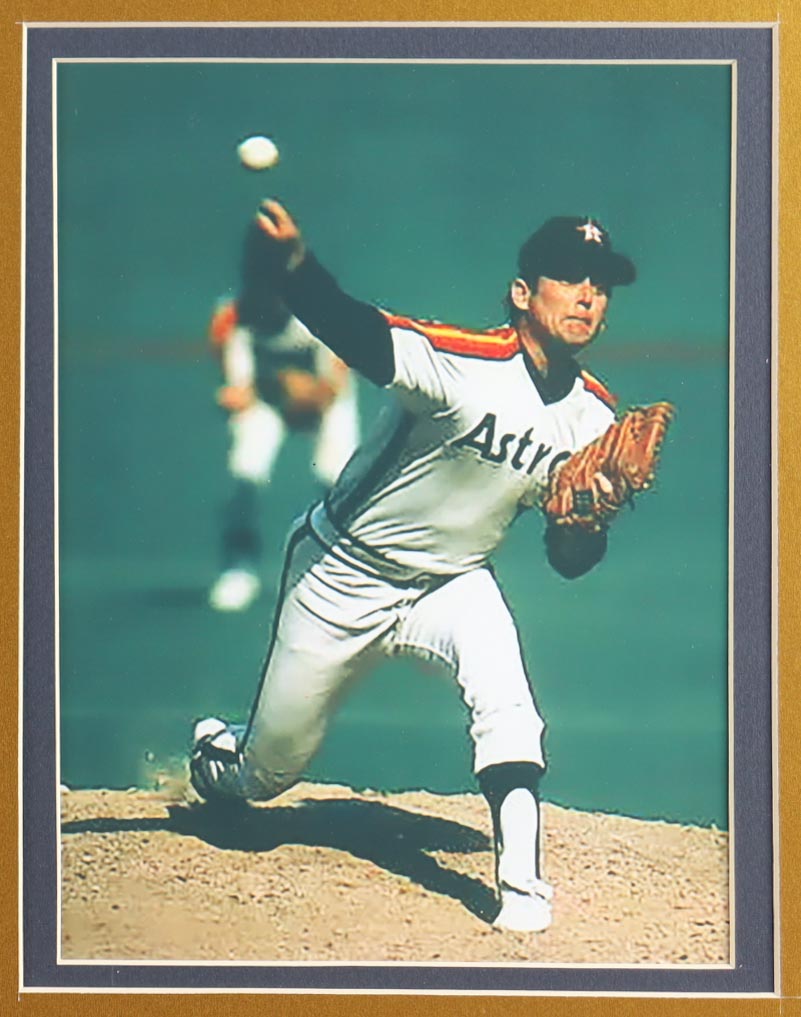 Nolan Ryan Signed Custom Framed Jersey Display with Hall of Fame Pin (PSA) at PristineAuction.com Nolan Ryan Signed Custom Framed Jersey Display with Hall of Fame Pin (PSA) at PristineAuction.com