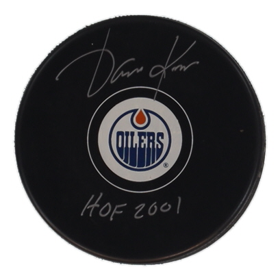 Jari Kurri Signed Oilers Logo Hockey Puck Inscribed "HOF 2001" (Schwartz) at PristineAuction.com Jari Kurri Signed Oilers Logo Hockey Puck Inscribed "HOF 2001" (Schwartz) at PristineAuction.com