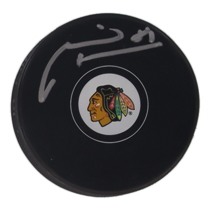 Marian Hossa Signed Blackhawks Logo Hockey Puck (Schwartz) at PristineAuction.com Marian Hossa Signed Blackhawks Logo Hockey Puck (Schwartz) at PristineAuction.com