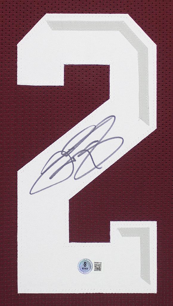 Johnny Manziel Signed Custom Framed Jersey Display (Beckett) at PristineAuction.com Johnny Manziel Signed Custom Framed Jersey Display (Beckett) at PristineAuction.com