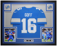 Jared Goff Signed Lions Custom Framed Nike Authentic Jersey Display (Fanatics) at PristineAuction.com