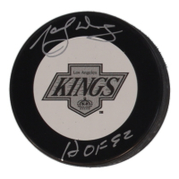 Marcel Dionne Signed Kings Throwback Logo Hockey Puck Inscribed "HOF 92" (Schwartz) at PristineAuction.com