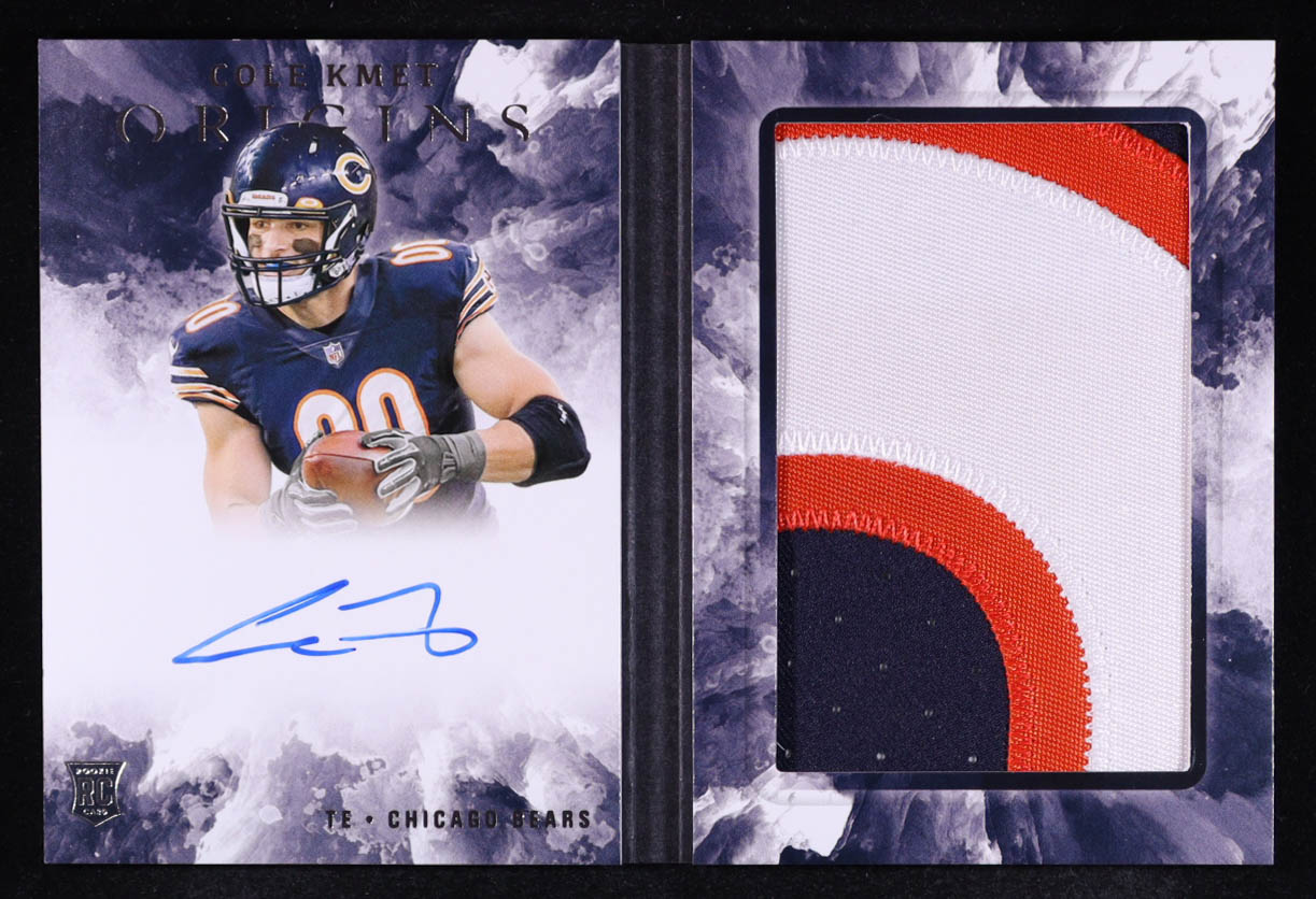 Cole Kmet 2020 Panini Rookie Booklet Patch Auto #BPA-CK RC #40/49 at PristineAuction.com Cole Kmet 2020 Panini Rookie Booklet Patch Auto #BPA-CK RC #40/49 at PristineAuction.com