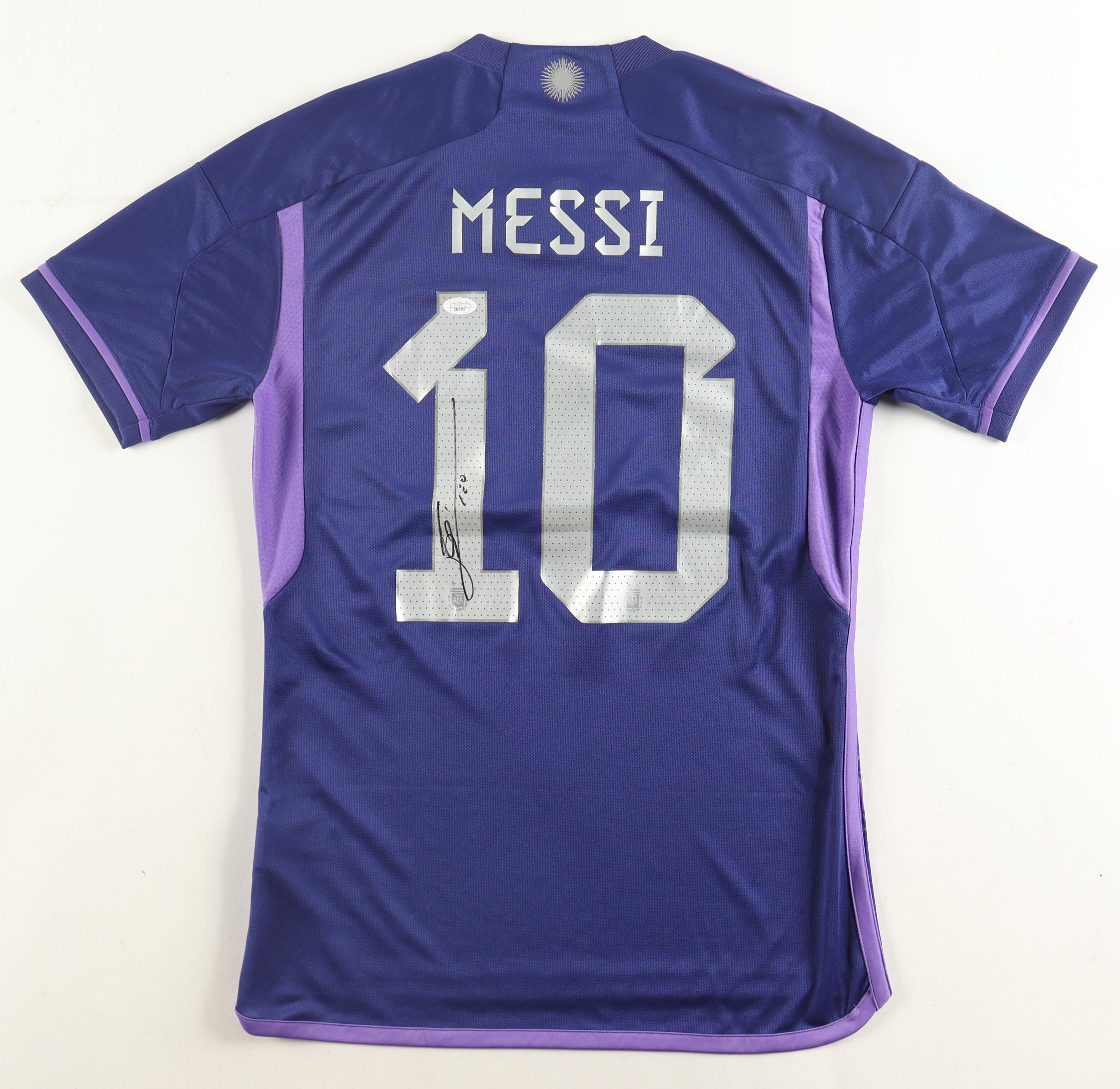 Lionel Messi Signed Argentina National Team Adidas Authentic Jersey Inscribed "LEO" (JSA) at PristineAuction.com Lionel Messi Signed Argentina National Team Adidas Authentic Jersey Inscribed "LEO" (JSA) at PristineAuction.com