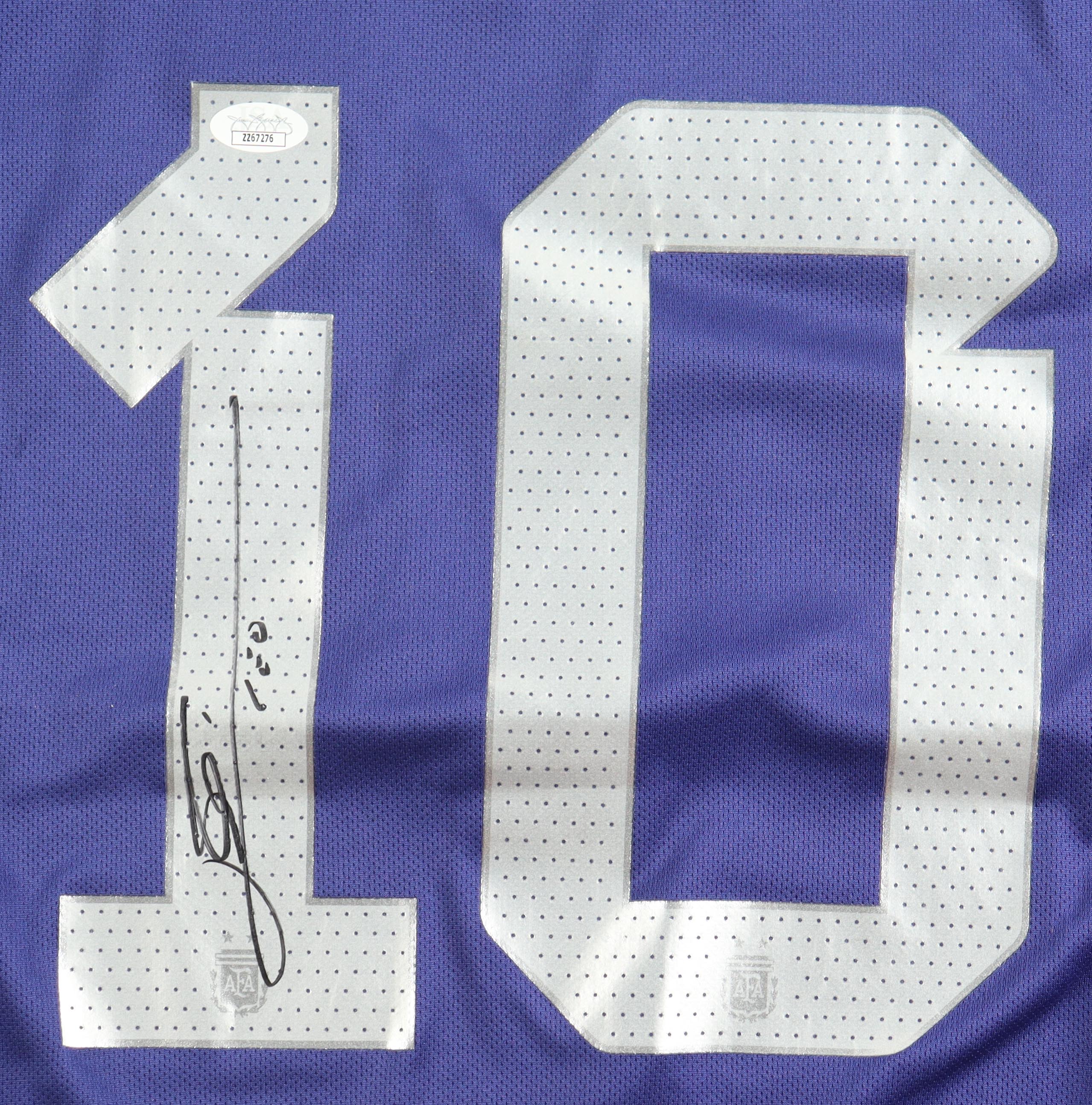 Lionel Messi Signed Argentina National Team Adidas Authentic Jersey Inscribed "LEO" (JSA) at PristineAuction.com Lionel Messi Signed Argentina National Team Adidas Authentic Jersey Inscribed "LEO" (JSA) at PristineAuction.com