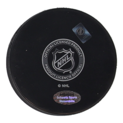 Adam Oates Signed Bruins Logo Hockey Puck Inscribed "HOF 12" (Schwartz) at PristineAuction.com Adam Oates Signed Bruins Logo Hockey Puck Inscribed "HOF 12" (Schwartz) at PristineAuction.com