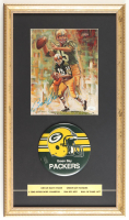 Bart Starr Signed Packers Custom Framed Art Print Display with Giant Lapel Pin (JSA) at PristineAuction.com