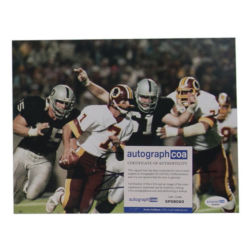 Joe Theismann Signed Redskins 8x10 Photo (ACOA) at PristineAuction.com Joe Theismann Signed Redskins 8x10 Photo (ACOA) at PristineAuction.com