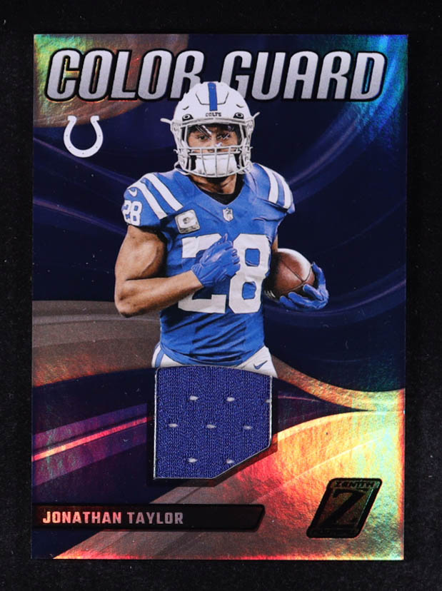 Jonathan Taylor 2023 Panini Zenith Color Guard #CG-11 at PristineAuction.com Jonathan Taylor 2023 Panini Zenith Color Guard #CG-11 at PristineAuction.com
