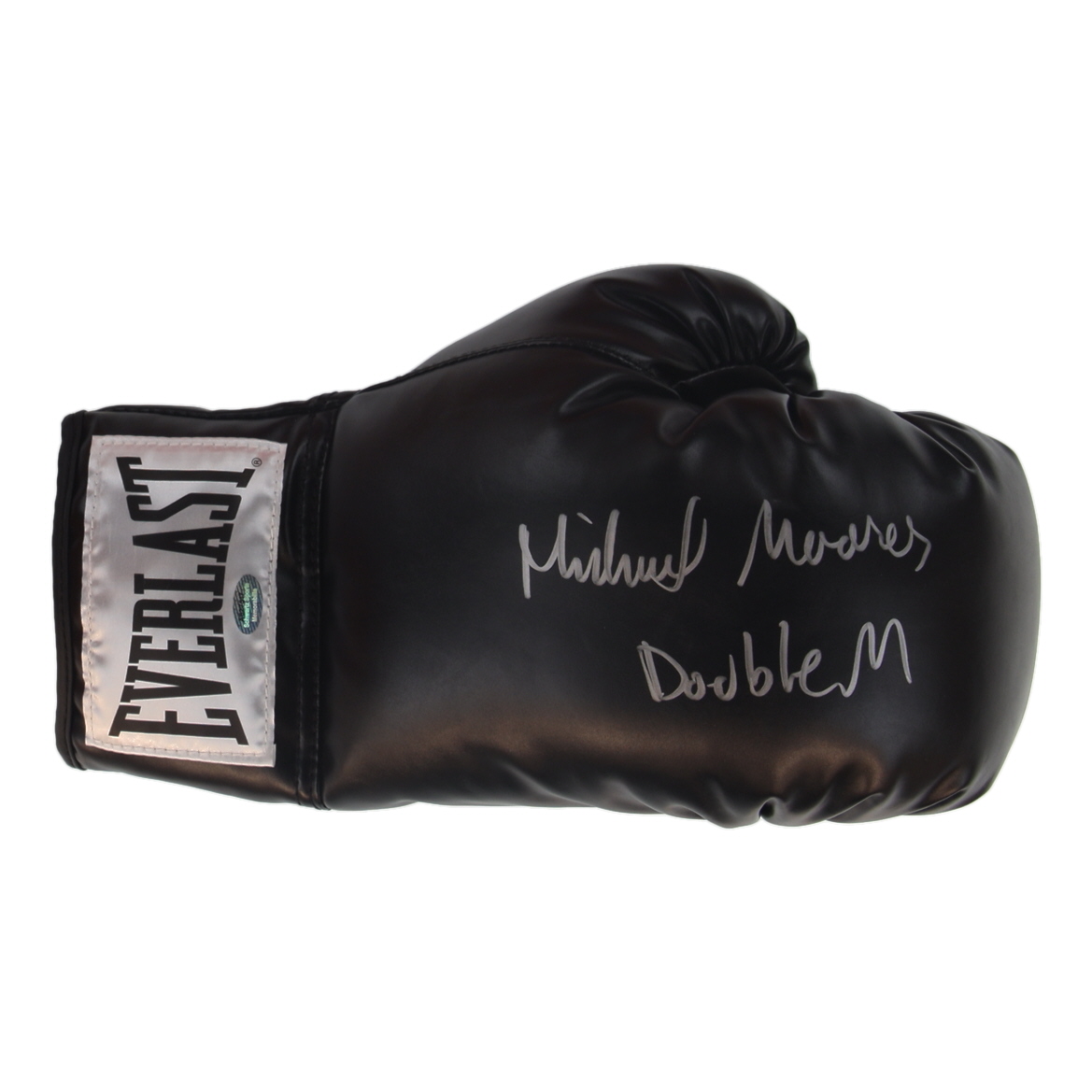 Michael Moorer Signed Everlast Boxing Glove Inscribed "Double M" (Schwartz) at PristineAuction.com Michael Moorer Signed Everlast Boxing Glove Inscribed "Double M" (Schwartz) at PristineAuction.com