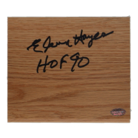 Elvin Hayes Signed 5x6 Wood Floorboard Piece Inscribed "HOF 90" (Schwartz) at PristineAuction.com