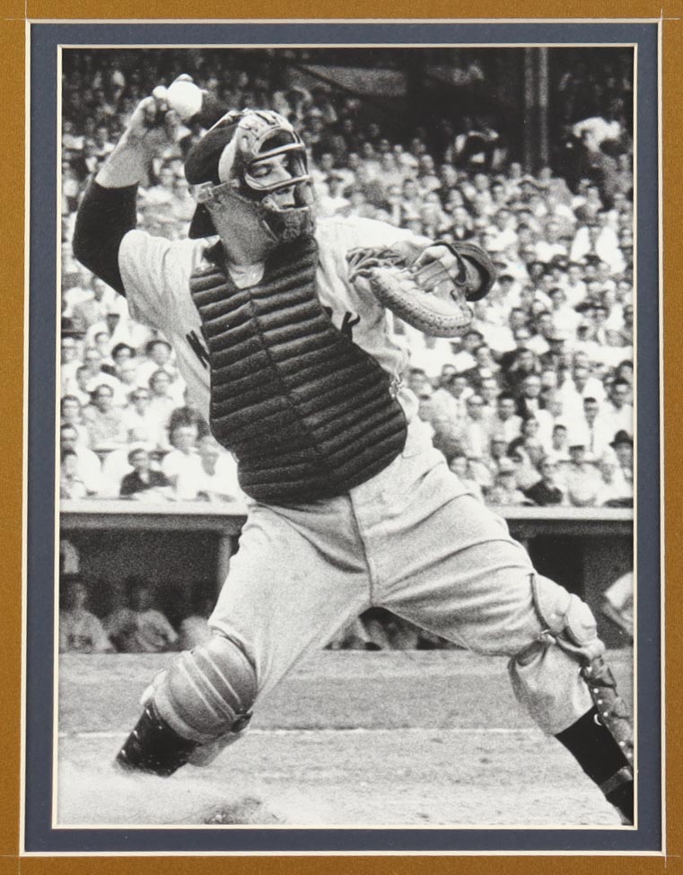 Yogi Berra Signed Custom Framed Index Card Display with Jersey & (2) World Series Pins (PSA) at PristineAuction.com Yogi Berra Signed Custom Framed Index Card Display with Jersey & (2) World Series Pins (PSA) at PristineAuction.com