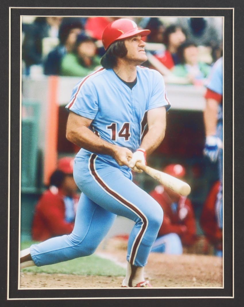 Pete Rose Signed Custom Framed Jersey Display & Pin (JSA) at PristineAuction.com Pete Rose Signed Custom Framed Jersey Display & Pin (JSA) at PristineAuction.com