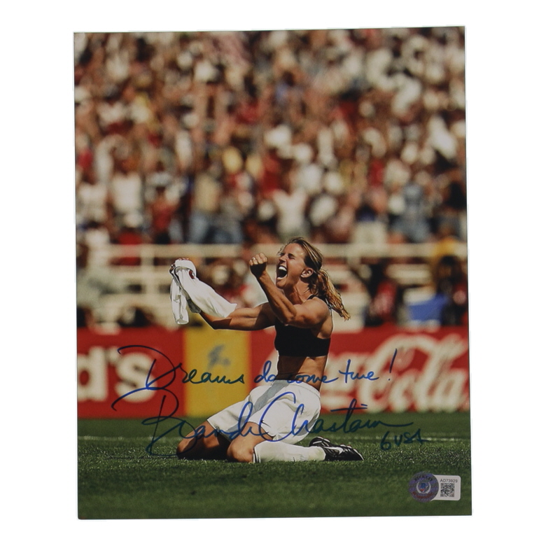 Brandi Chastain Signed Team USA 8x10 Photo Inscribed "Dreams Do Come True!" & "6 USA" (Beckett) at PristineAuction.com Brandi Chastain Signed Team USA 8x10 Photo Inscribed "Dreams Do Come True!" & "6 USA" (Beckett) at PristineAuction.com