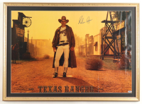 Nolan Ryan Signed Custom Framed Vintage 1989 Nike 'Texas Ranger' In-Store Poster Inscribed "The Ryan Express" (PSA) at PristineAuction.com