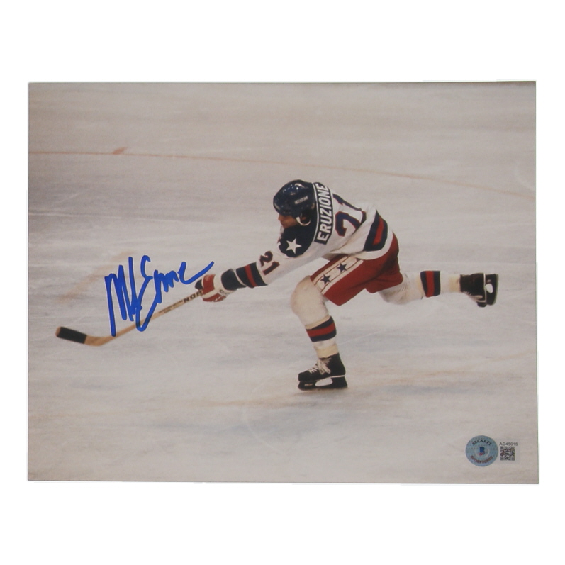Mike Eruzione Signed Team USA 8x10 Photo (Beckett) at PristineAuction.com Mike Eruzione Signed Team USA 8x10 Photo (Beckett) at PristineAuction.com