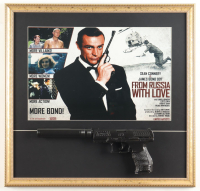 "From Russian with Love" Custom Framed Photo Display with Prop Replica Walther PPK Pistol with Silencer at PristineAuction.com