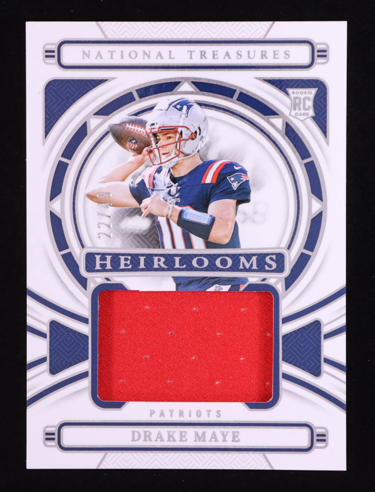 Drake Maye 2024 Panini National Treasures Heirlooms #3 RC #22/49